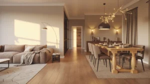 seamlessly connect living room dining room