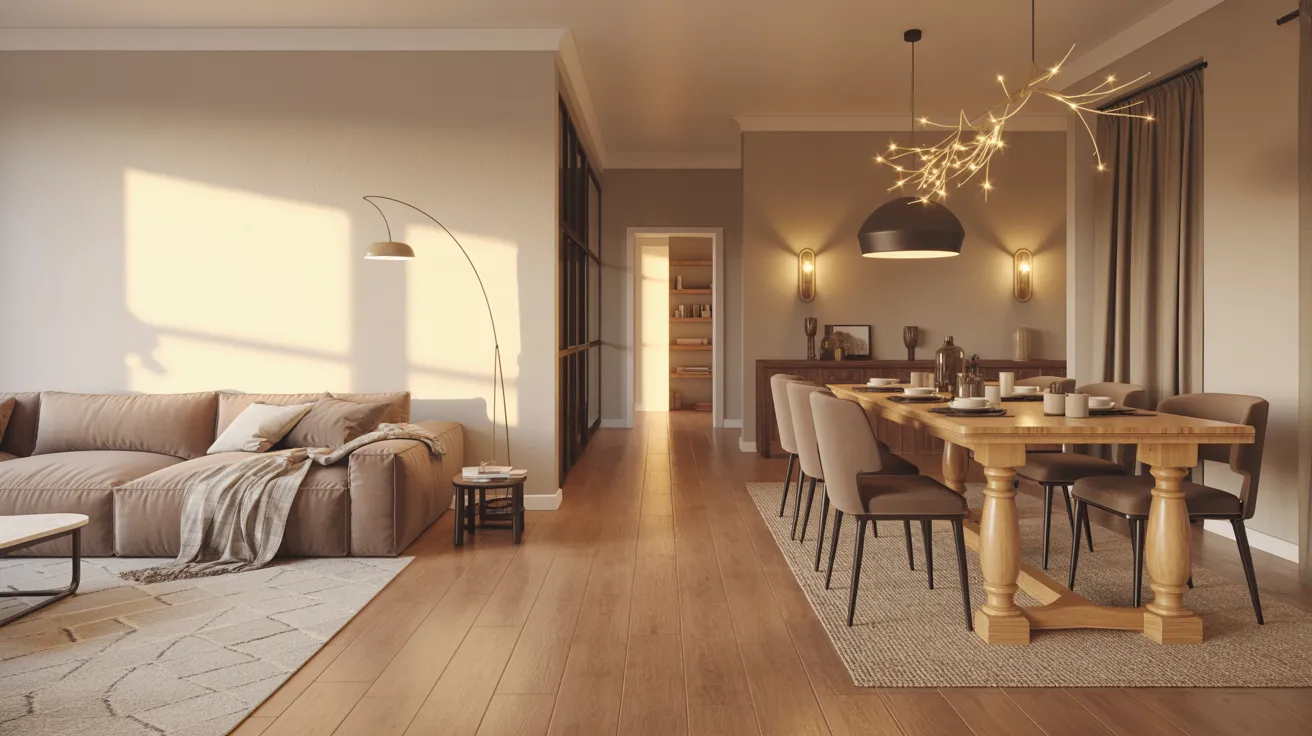 seamlessly connect living room dining room