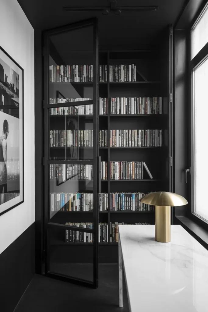 Black and White Monochrome Library