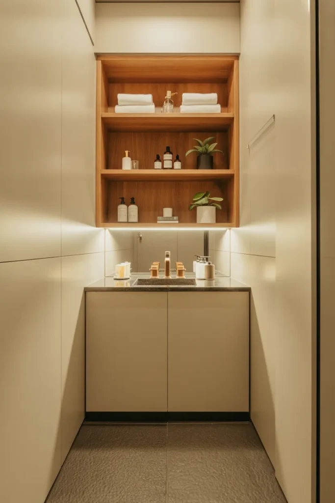 Built-In Vanity Shelves