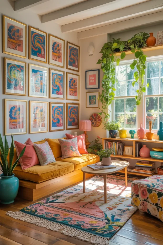 Colorful Gallery Wall