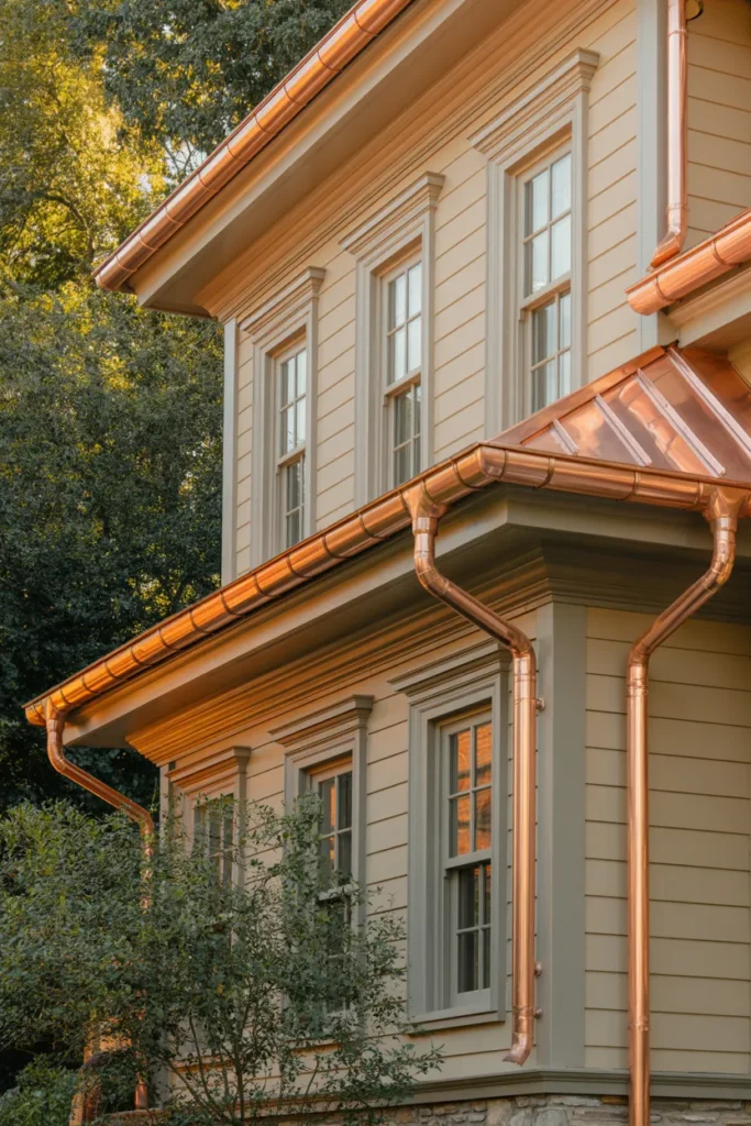 Copper Gutters and Trim