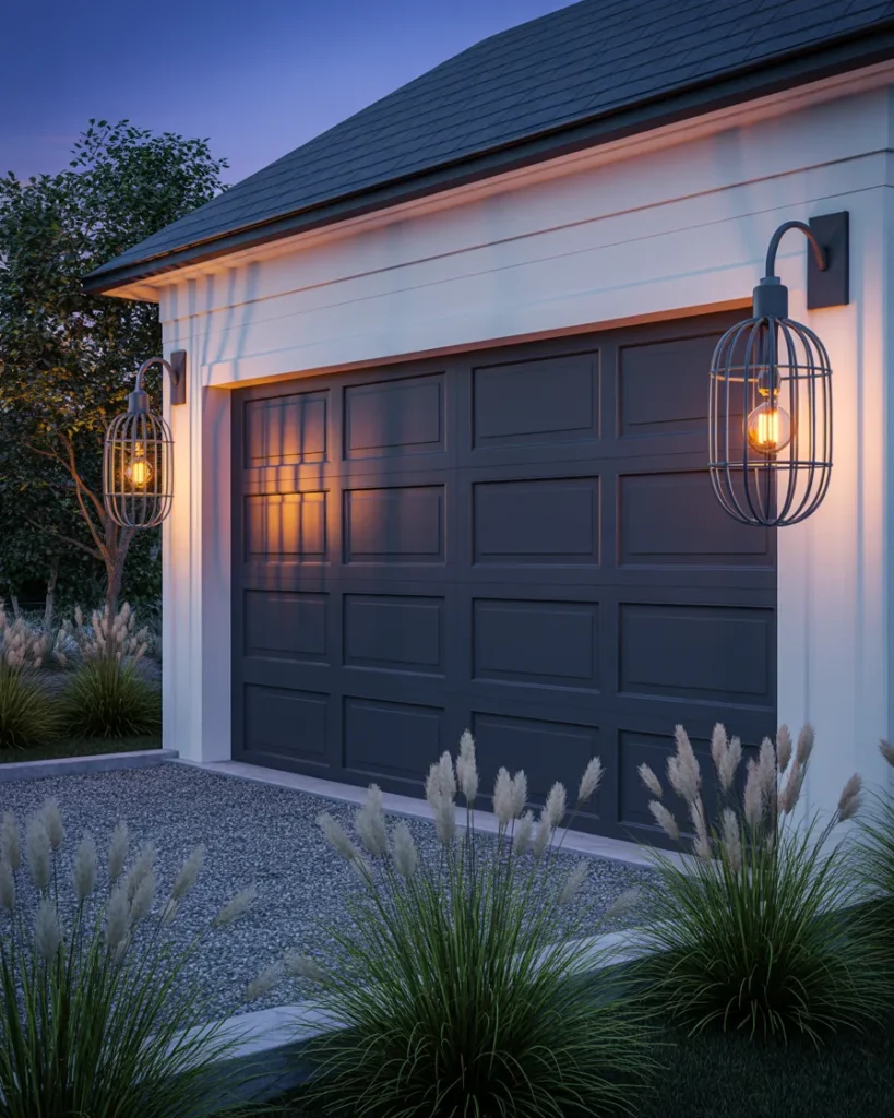 Flanking Sconce Garage Door