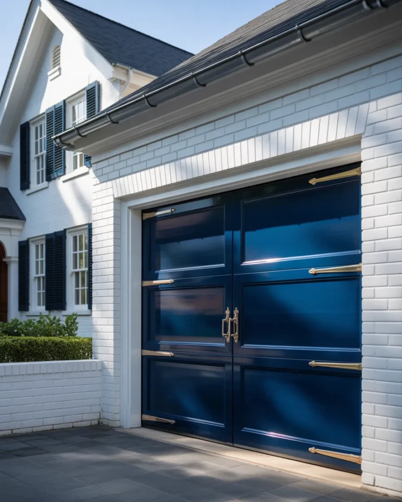 Navy Blue Statement Garage Door