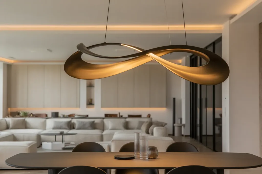 Overhead Statement Lighting Over Both Zones
