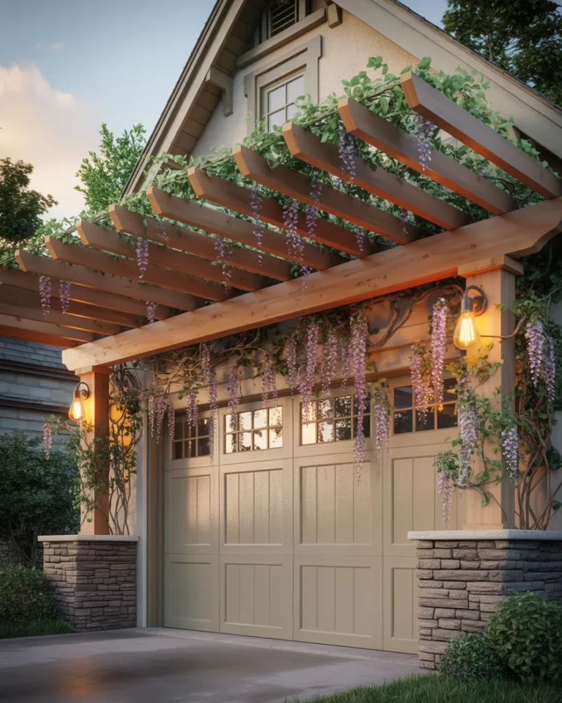 Overhead Trellis-Frame Garage Door