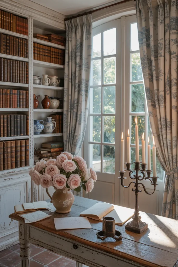 Romantic French Country Library