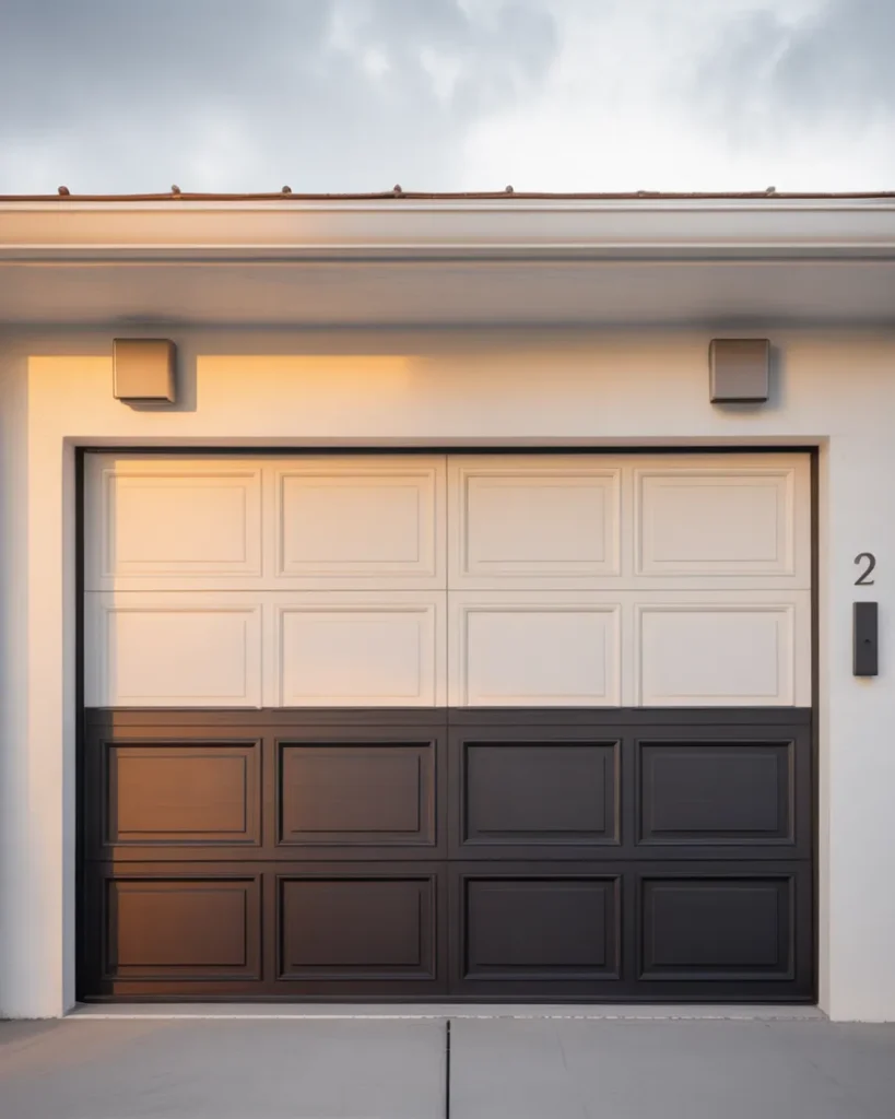 Two-Tone Color Block Garage Door