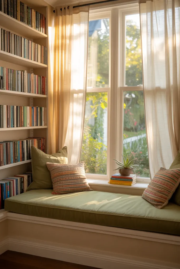 Window Seat Library Bay