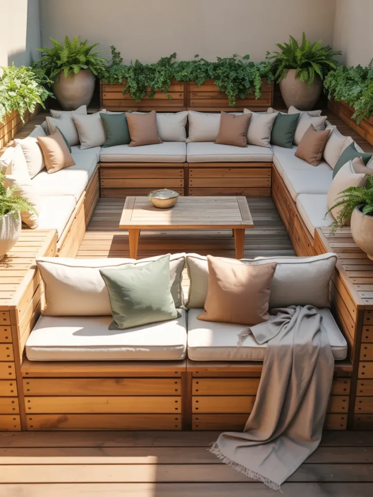Wraparound Built-In Bench