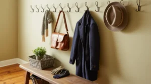 mini mudroom entryway