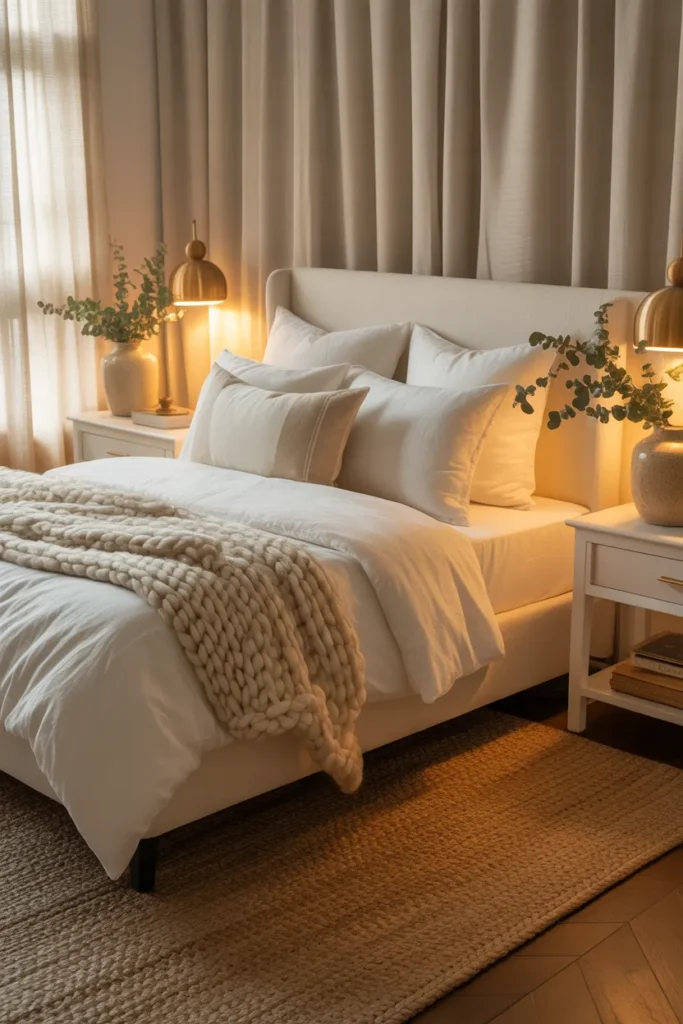 Layered Linen Bedding

