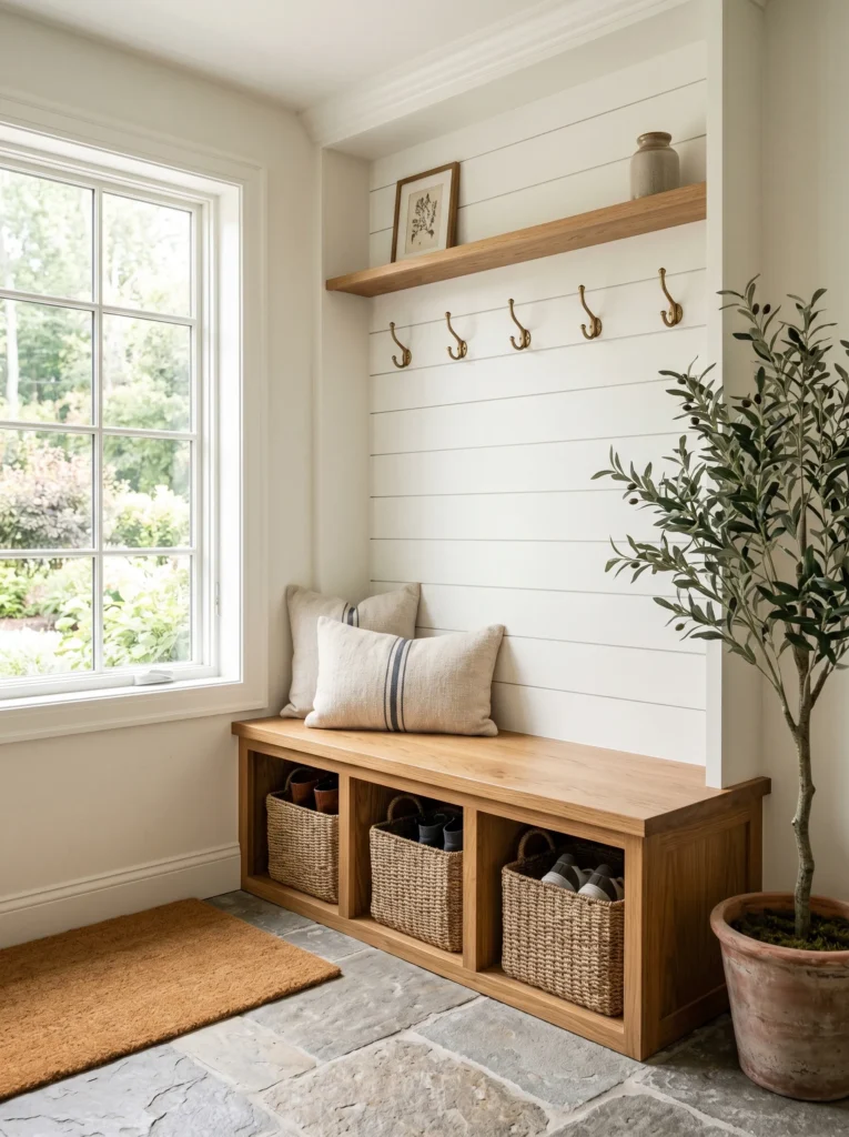Built-In Bench with Cubbies