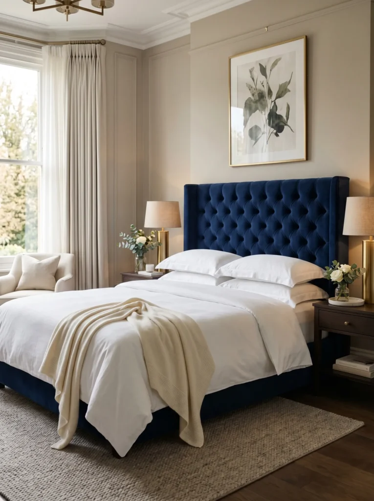 Velvet Upholstered Headboard