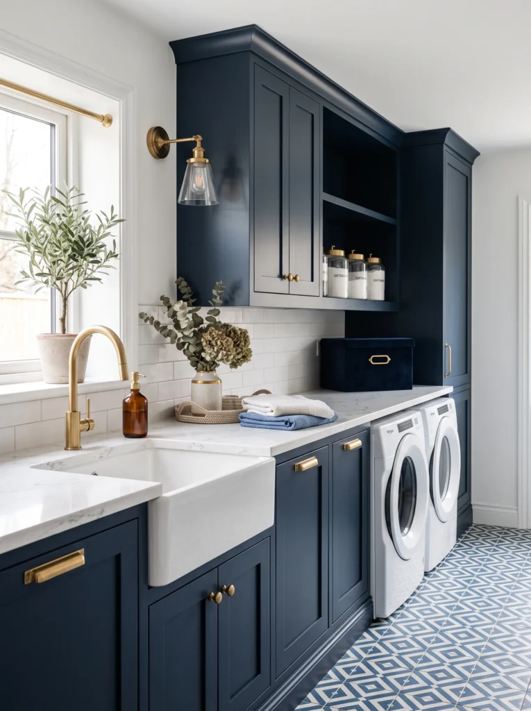Sophisticated Blue & Brass