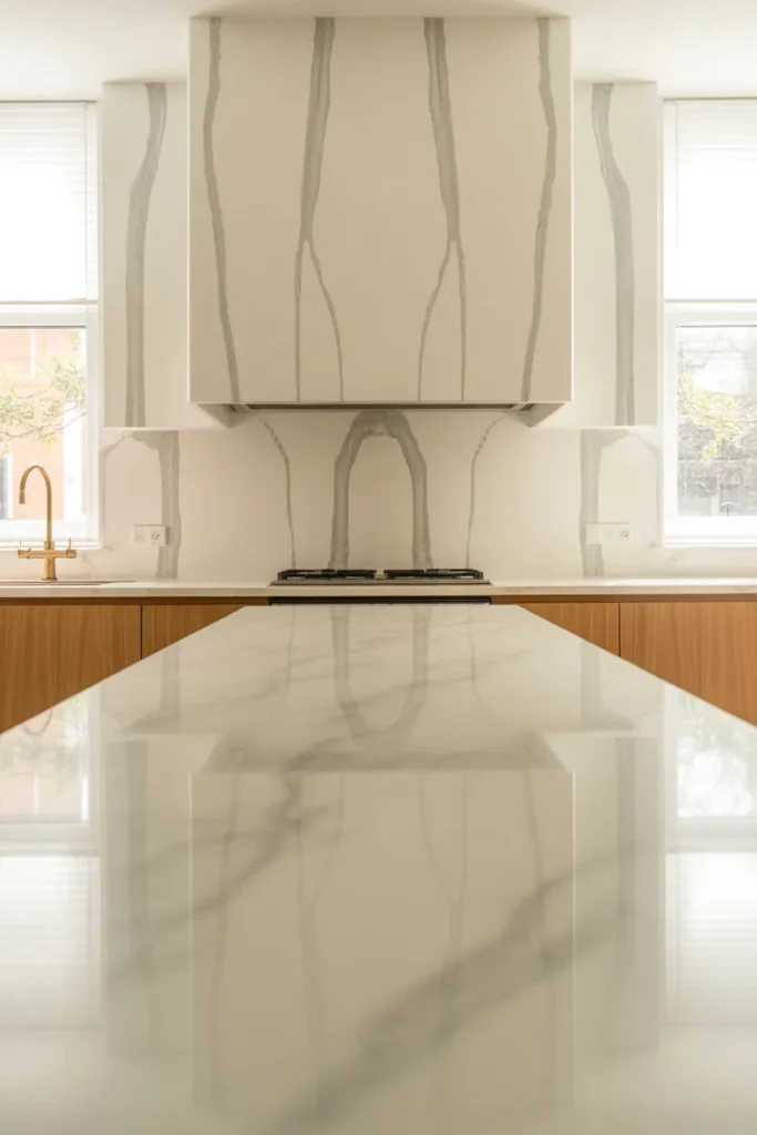 Quartz Backsplash Walls