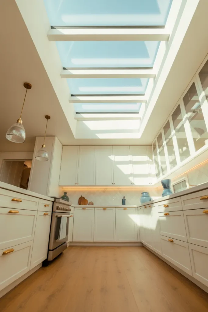 Skylit White Kitchen