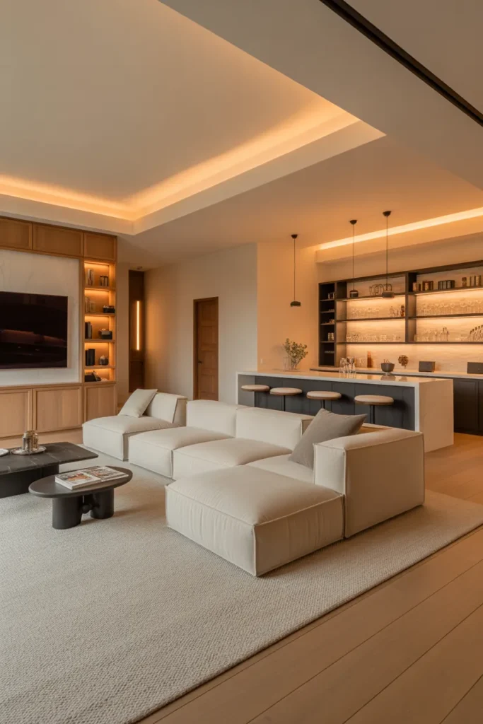 Open Concept Entertainment Basement