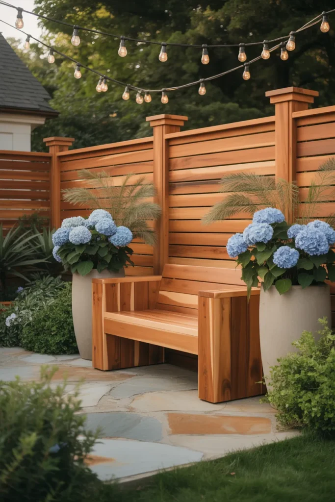 Built-In Bench Fence