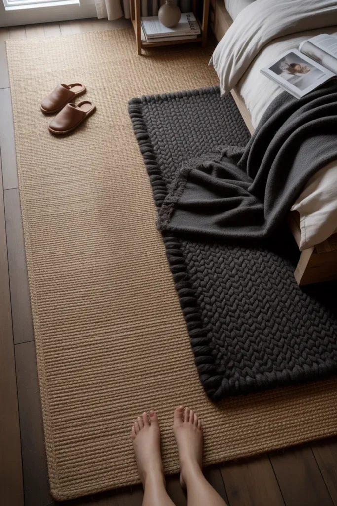 Wool Rug Over Sisal