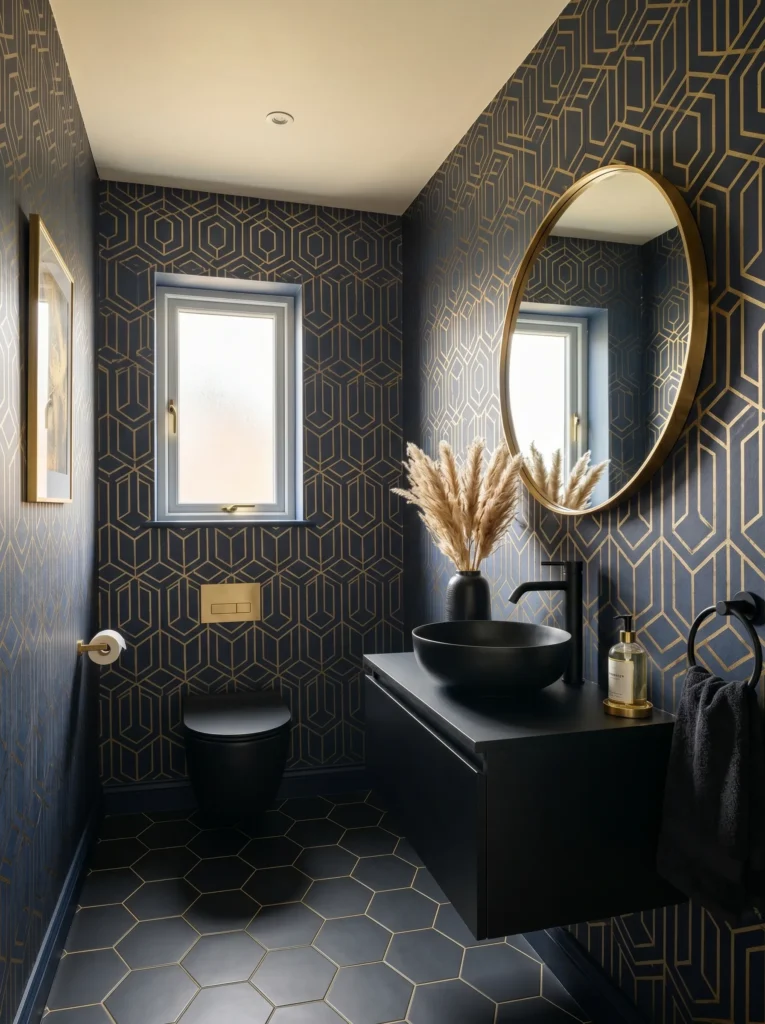 Shimmering Metallic Gold Geometrics
