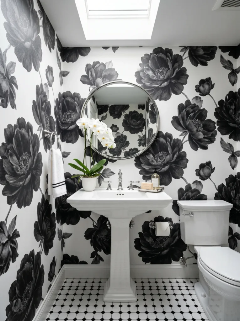  Oversized Black and White Florals
