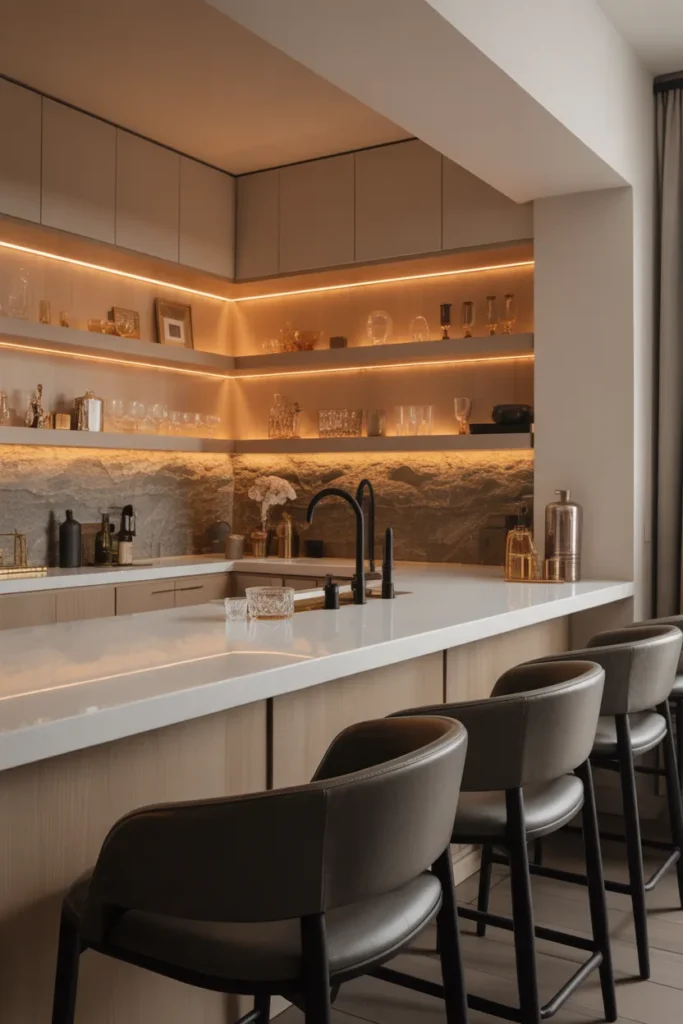 Modern Basement Bar