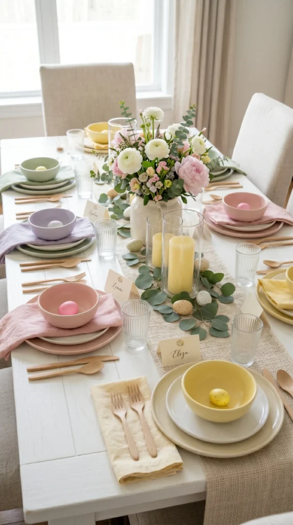 Pastel Rainbow Graduated Place Settings