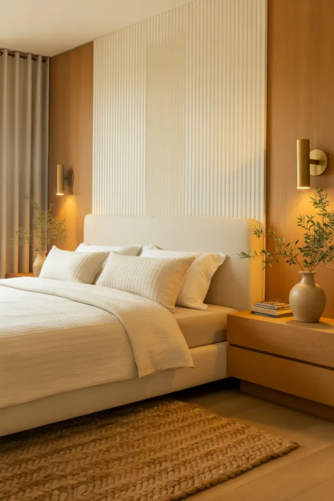 Warm Wood Panel Wall