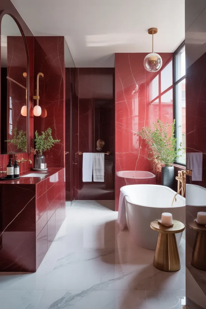 White and Red Contrast