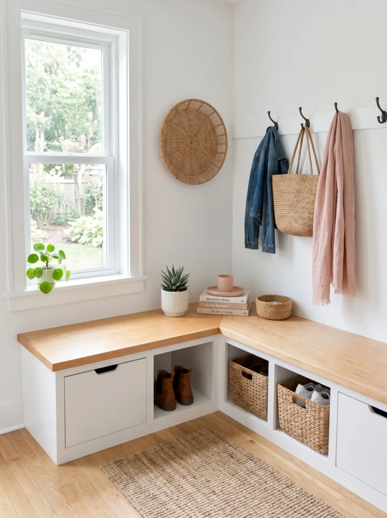 Corner Mudroom Bench