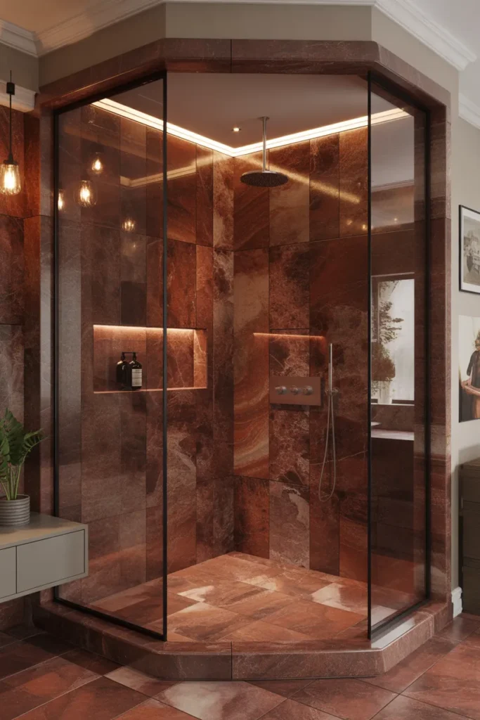 Dramatic Marble Shower