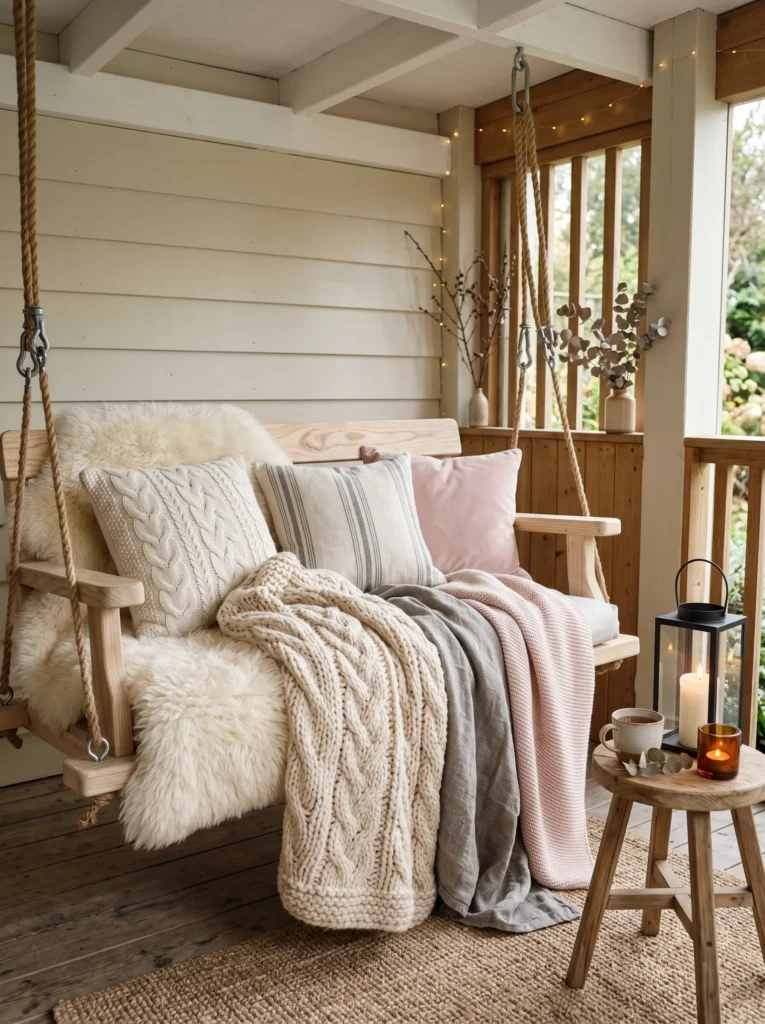 Scandinavian Hygge Porch Swing