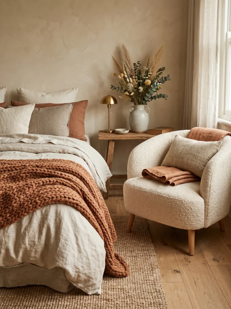 Texture Layering with Bouclé & Linen