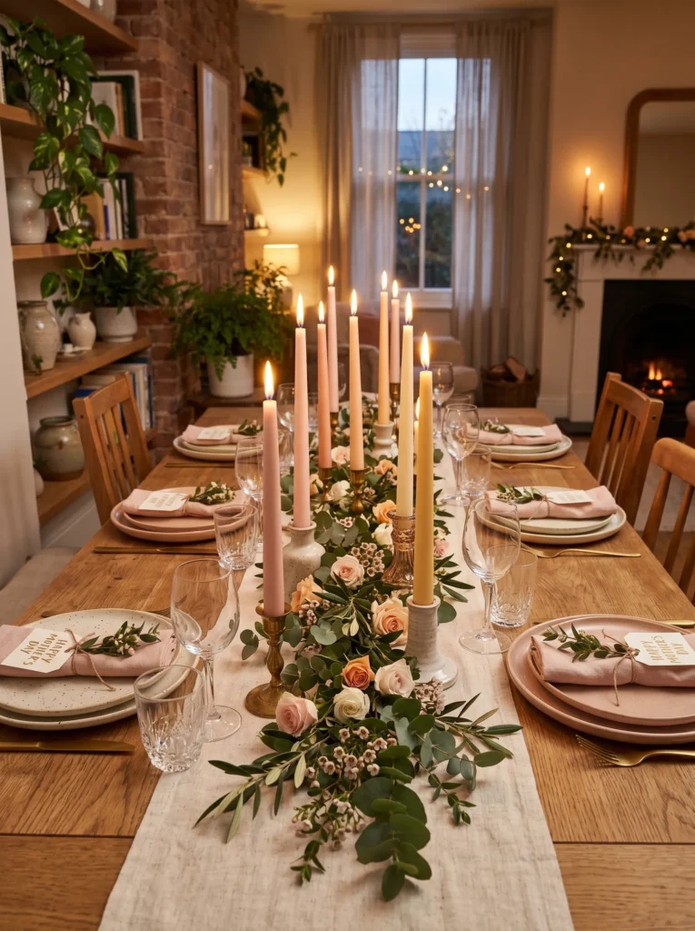 Pastel Candle Mix Down the Table