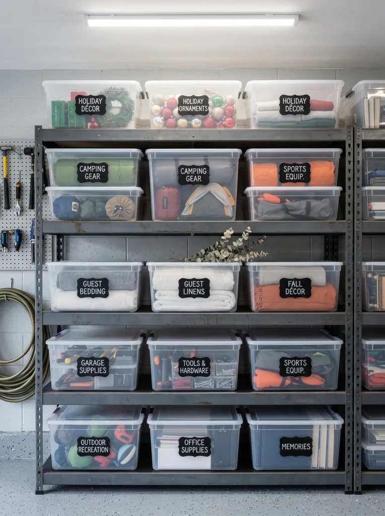 Clear Bin Labeling System