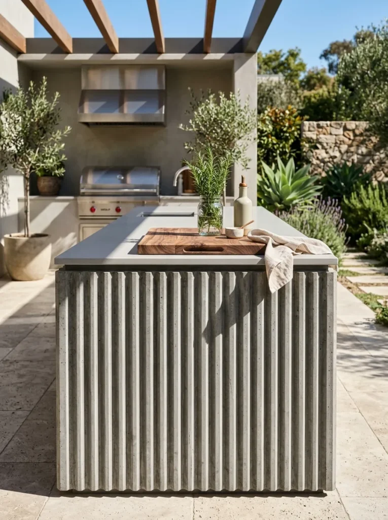 Fluted Concrete Island