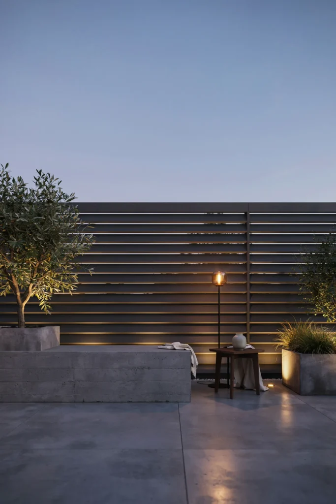 Charcoal Slatted Wall