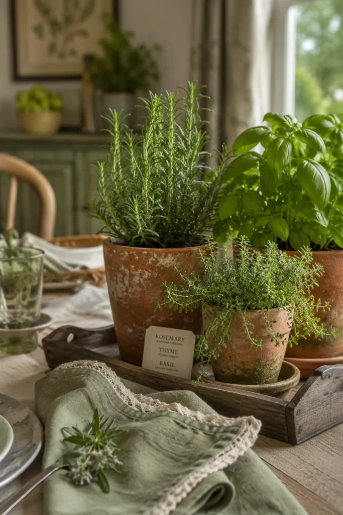 Fresh Herb Centerpieces