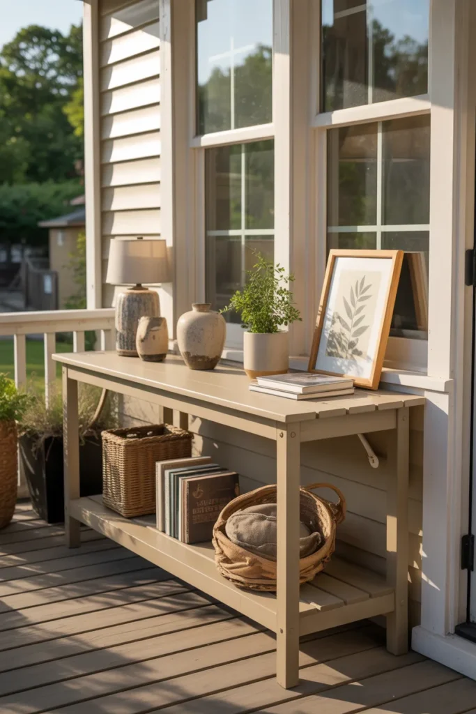 Compact Porch Console Table