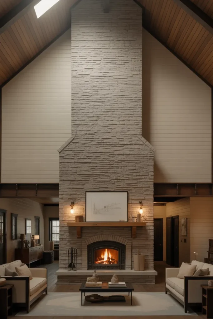 Statement Fireplace Wall Creation