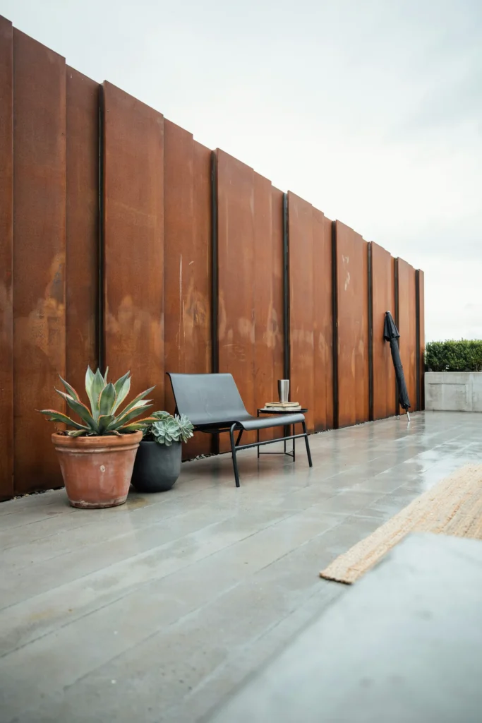 Corten Steel Rusted Screen