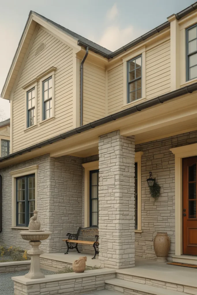 Stone and Siding Combination