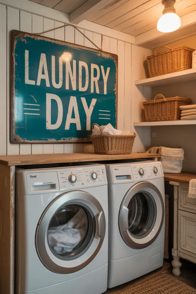Vintage-Inspired Laundry Signs