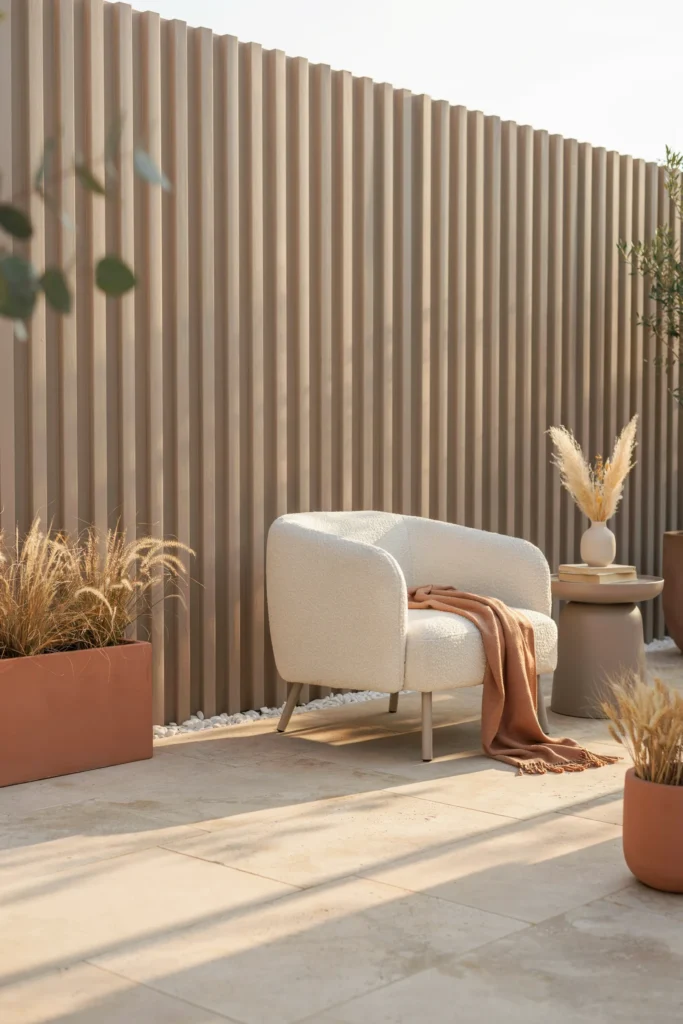 Warm Taupe Slats, Soft Neutral