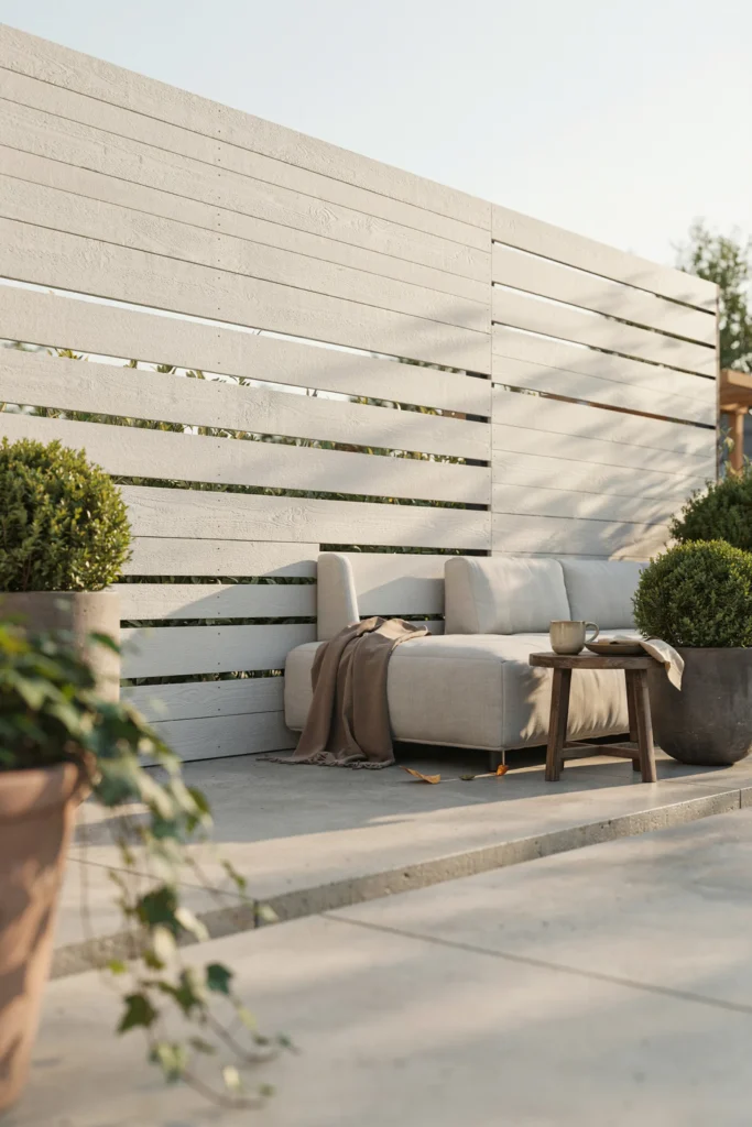 Slat Screen, Modern White