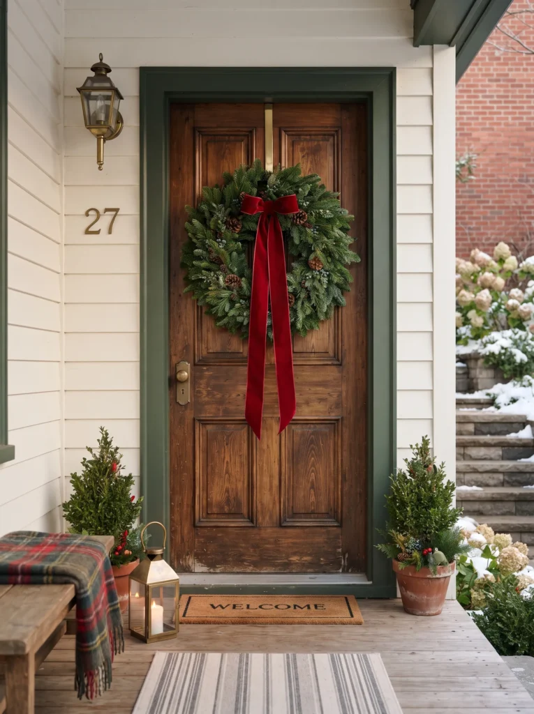 Doorway Wreath with Ribbon