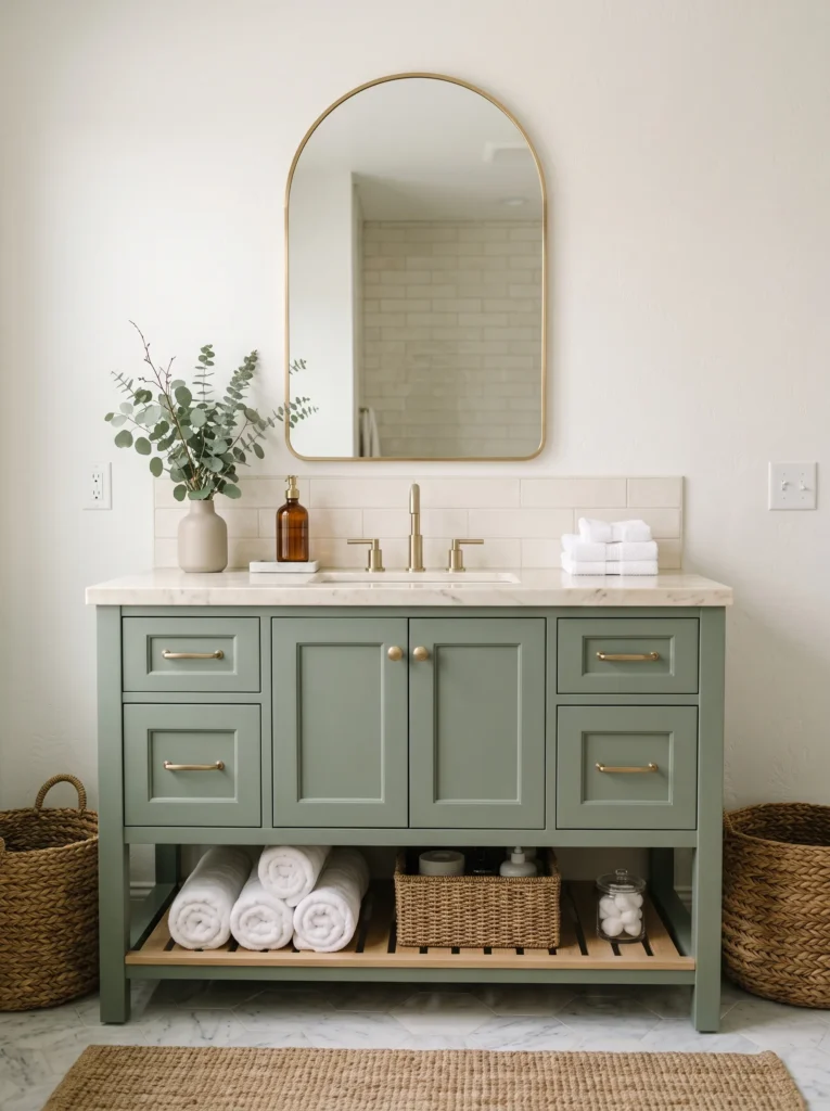 Sage Green Vanity
Green Bathroom Ideas