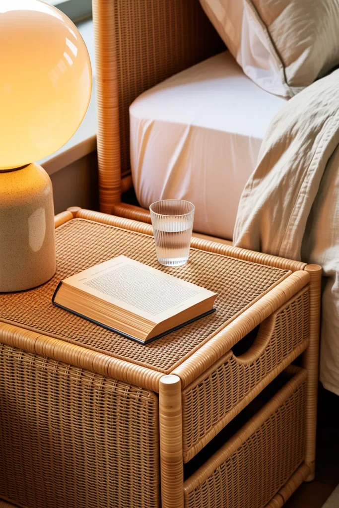 Rattan Nightstand Accent