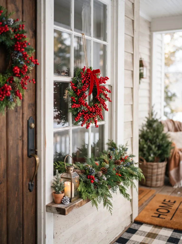 Winterberry Wreath on Window